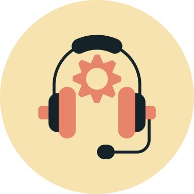 Destek. Web simgesi basit illüstrasyon