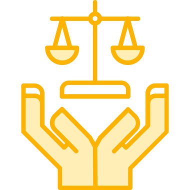 Hukuk simgesinin vektör illüstrasyonu