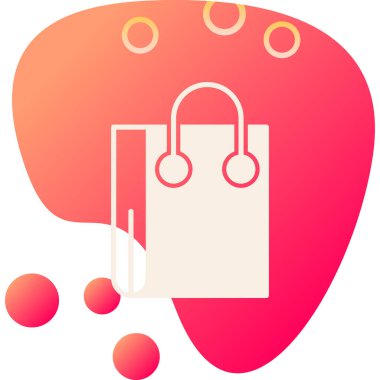 Alışveriş poşeti simgesi, vektör illüstrasyonu