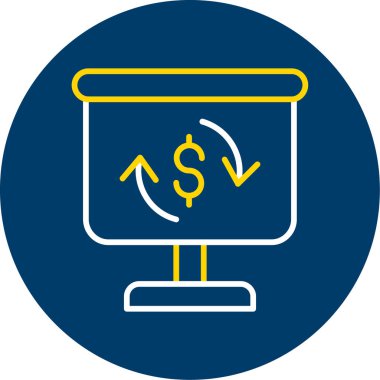 Para için. Web simgesi basit illüstrasyon