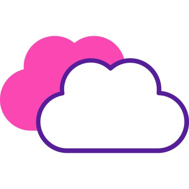 Bulut. Web simgesi basit illüstrasyon