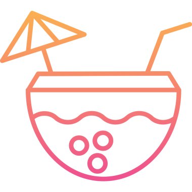 Yaz içeceği. Web simgesi