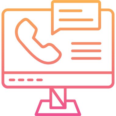 Çağrı. Web simgesi basit illüstrasyon