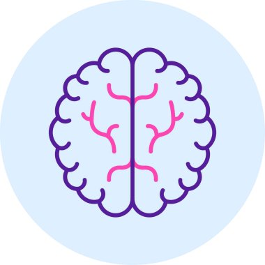 beyin ikonu vektör illüstrasyonu