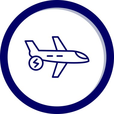 uçak ikonu vektör illüstrasyonu