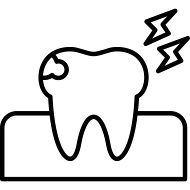 diş simgesi vektör illüstrasyonu