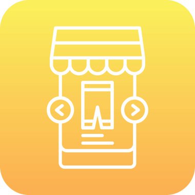 alışveriş simgesi vektör illüstrasyonu