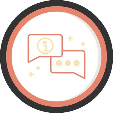 Konuş. Web simgesi basit illüstrasyon