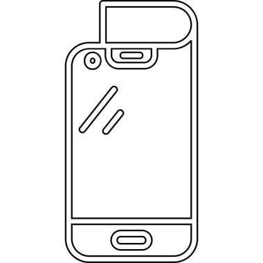 akıllı telefon simgesine sahip cep telefonu
