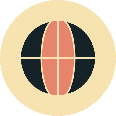 toprak küre simgesi, vektör illüstrasyonu