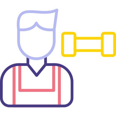 Elinde zil ve bir torba kahve olan bir işçi.