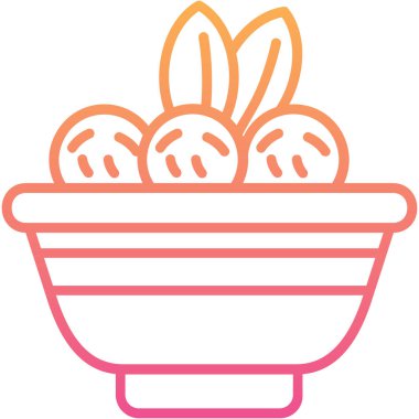 Paskalya sepeti simgesi basit tasarım vektörü çizimi