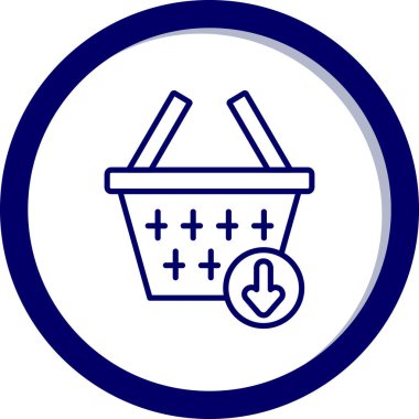 Alışveriş. Web simgesi basit illüstrasyon