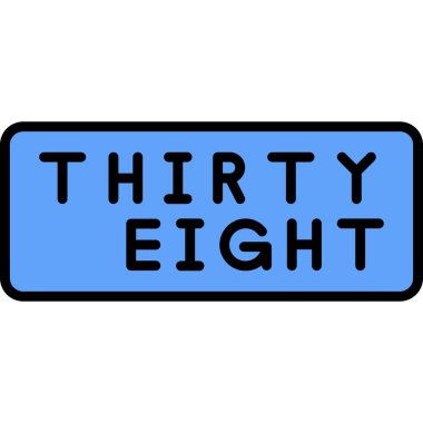 Beyaz arkaplanda mavi renkli 3 numara