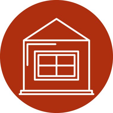 Ev. Web simgesi basit illüstrasyon