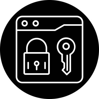 ikon vektör illüstrasyonunu kilitle