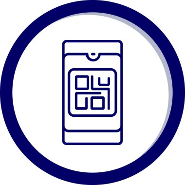 Mobil modern simgenin vektör illüstrasyonu