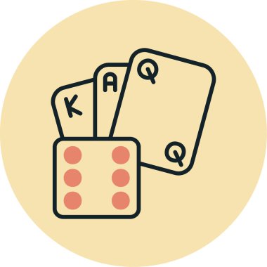 Kartlar. Web simgesi basit illüstrasyon