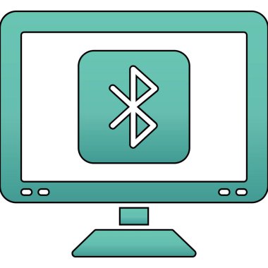 Bluetooth web simgesi, vektör çizim