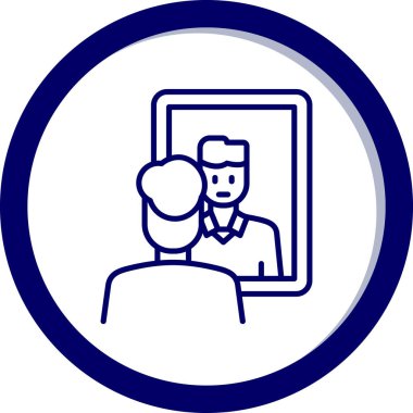 Erkek ve kadın ikonunun vektör illüstrasyonu