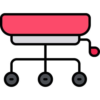 Tramvay. Web simgesi basit illüstrasyon