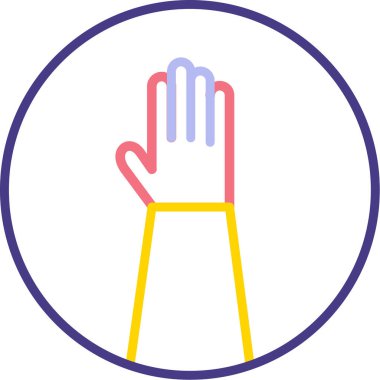 Mavi işaret taşıyan bir adamın vektör çizimi