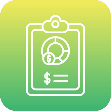 Eşsiz dolar vektör çizgisi simgesi