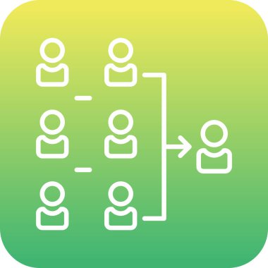 eşsiz grup vektör çizgisi simgesi