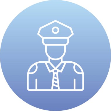 polis simgesi vektör illüstrasyonu