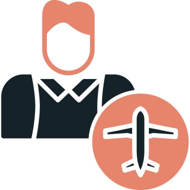 Yolcu uçağı. Basit resimleme