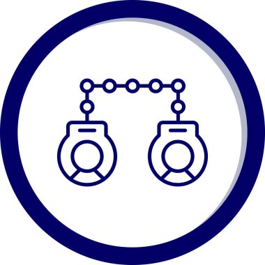 Çember simgesi olan bir zincirin vektör illüstrasyonu