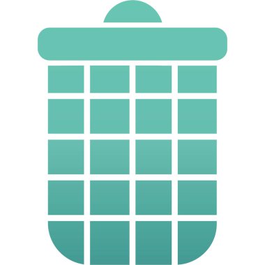 Çöp Ağı simgesi, vektör illüstrasyonu