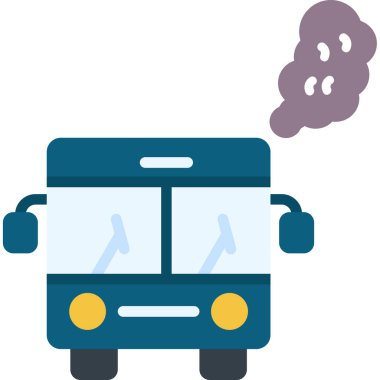 Otobüs. Web simgesi basit tasarım