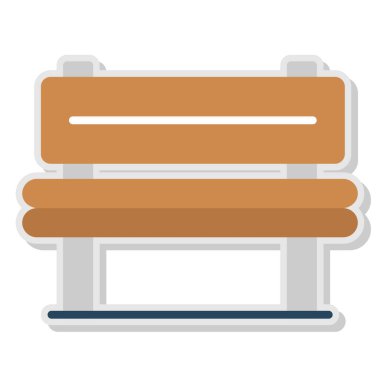 ofis sandalyesi renkli vektör simgesi