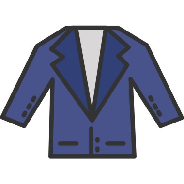 Ceket. Web simgesi basit illüstrasyon