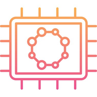 Devre kartı simgesi. İnce çizgi çizimi. Web için izole edilmiş vektör biçimi