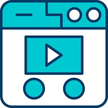 video simgesi, vektör illüstrasyonu