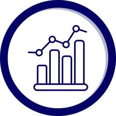 Bar grafik çizelgesi. Web simgesi basit illüstrasyon