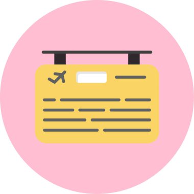 bilet ikonu vektör illüstrasyonu