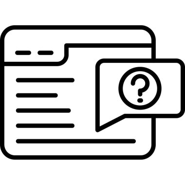 Soru işareti simgesine sahip belge, basit biçim