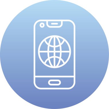 Akıllı telefon simgesinin vektör illüstrasyonu