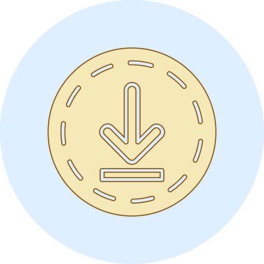 Para simgesi, vektör illüstrasyonu