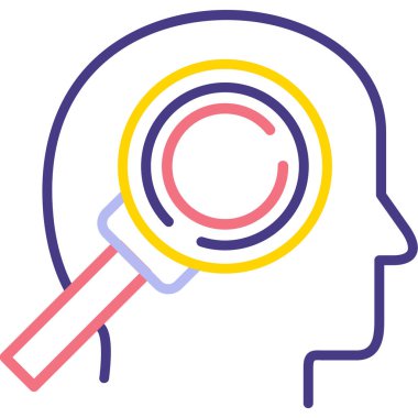 Beyin. Web simgesi basit tasarım