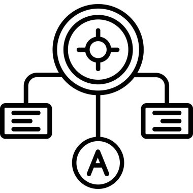 Veri analiz simgesi, vektör illüstrasyonu