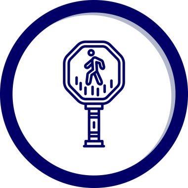 benzersiz yol trafik vektör çizgisi simgesi