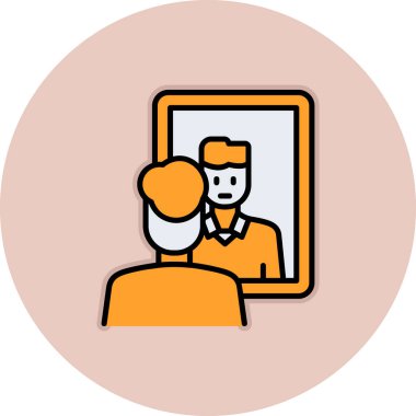 Video Çağrısı ikon vektör illüstrasyonu