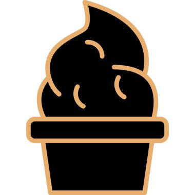 dondurma simgesi, vektör illüstrasyonu