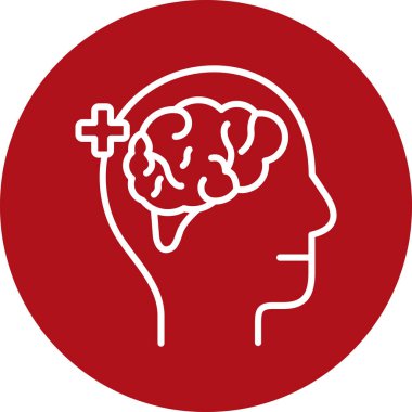 Bir beyin simgesinin vektör çizimi