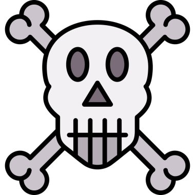 Cadılar Bayramı kafatası vektör simgesi