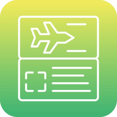 güzel düzlem vektör çizgisi simgesi